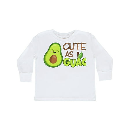 

Inktastic Cute as Guac Funny Avocado Gift Toddler Boy or Toddler Girl Long Sleeve T-Shirt