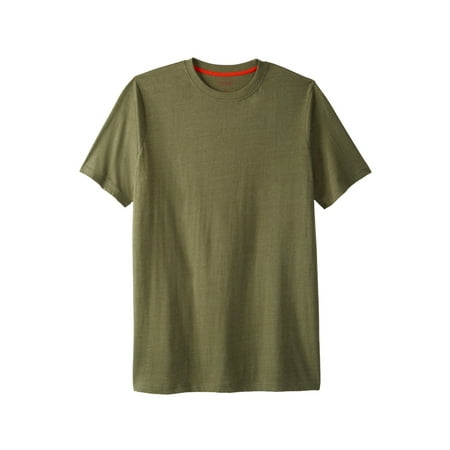 Boulder Creek By Kingsize Men's Big & Tall Heavyweight Longer-Length Crewneck T-Shirt