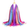 thumbnail image 5 of Prolriy Scarf for Women Lady Fashion Folk-Custom Retro Tassel Scarf Wrap Shawl Travel Scarves Shawl Scarf Multicolorc, 5 of 9