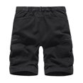 thumbnail image 2 of Abcnature Men's Athletic Shorts, Sports Gym Running Short Pants, Men Casual Solid Zipper Button Multiple Pockets Cropped Cargo Shorts, Cargo Casual Hiking Shorts Black XXL, 2 of 2