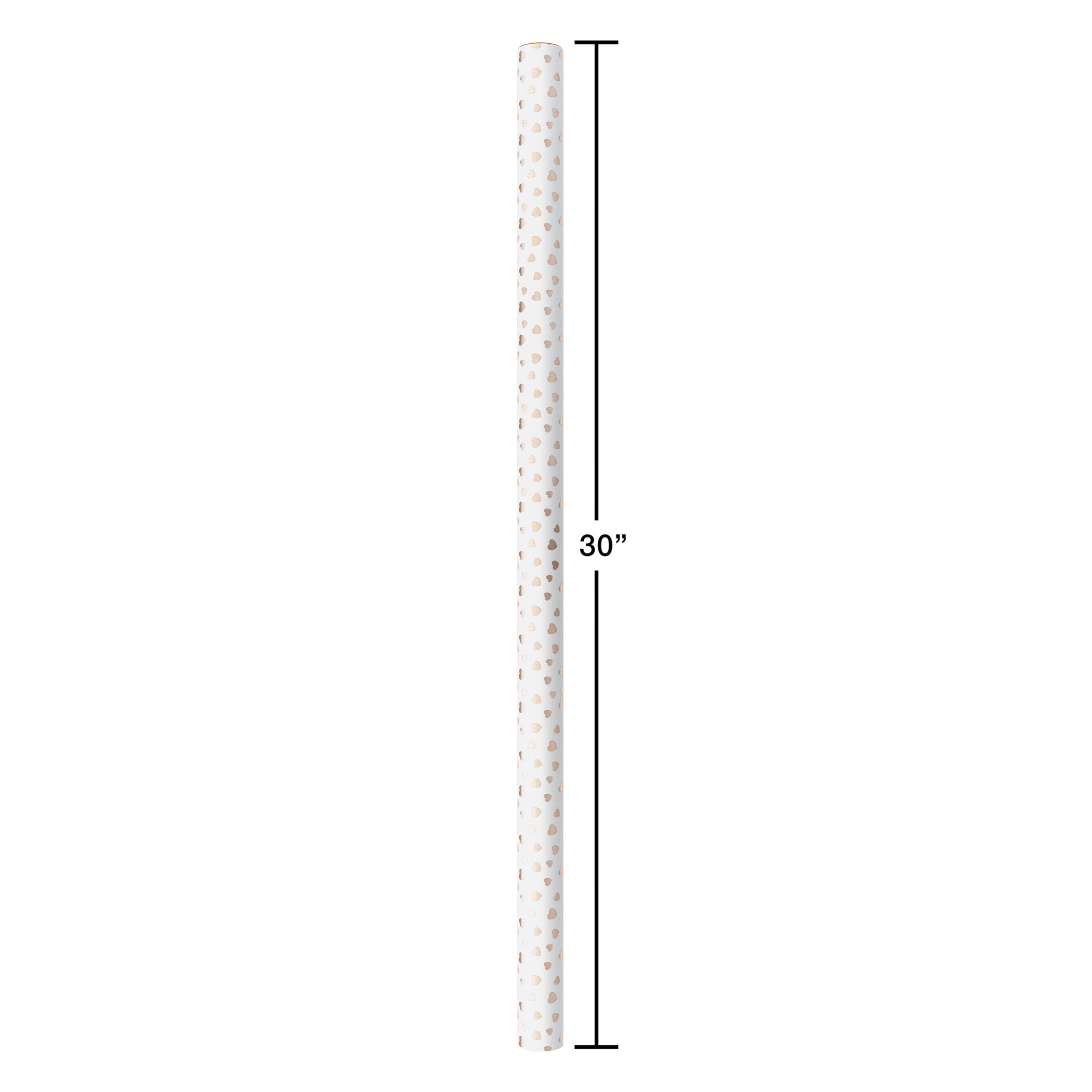American Greetings 30 in. Wedding or Engagement Foil Wrapping Paper, Hearts (1-Roll, 15 Sq. ft.)