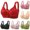 Red, variant on GERsome Women's Plus Size Bras Full Coverage Front Closure Bras Soft Wireless Everyday Sleep Bras for Women