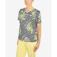 thumbnail image 6 of Alfred Dunner Womens  Flower Bouquet Striped Tee, 6 of 6