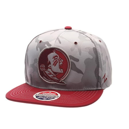 - FSU Florida State University Snapback Hat Tonal Camo Zephyr Cap