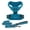 Harness Leash Set (Turquoise Nylon), variant on Voyager Dog Harness Dual Leash Attachment No-Pull Control Adjustable Soft but Strong Pet Harness for Medium and Large Dogs with 3M Reflective Technology - Black, M (Chest: 20 - 25")