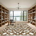 thumbnail image 2 of ODIKA 3'x5' Machine Washable Non-Slip Area Rug, Geometric Beige High Traffic Rug, Beige, 1154294, 2 of 7