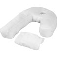 thumbnail image 4 of Queilt Side Sleeper Pillow J Pillow for Side Sleeping | Side Sleeper Pillow with Ear Hole | Swan Pillow Shape | Neck & Spine Alignment for Sleeping | Side Sleeping Pillows for Adults | with Velvet Ca, 4 of 5