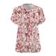 thumbnail image 4 of Karight Plus Size Women Tunic Tops Short Sleeve Tshirts Floral Printed V Neck T Shirt Plus Size Vacation Beach Blouse, 4 of 4