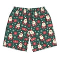 thumbnail image 2 of Honeii's Santa Claus Print Men's Casual Shorts with Drawstring，Swim Trunks Quick Dry Beach Shorts, 2 of 5