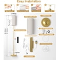 thumbnail image 4 of LED Floor Lamp for Living Room, Dimmable Standing Lamps with Foot Switch,Remote Custom Color Temperature Gold Pole Lamp with Lampshade,12W Led Bulb Tall Lamps for Bedroom Office Kid Room (Gold), 4 of 15