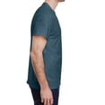 thumbnail image 2 of Jnriver Men's Short Sleeve Lightweight Heavy Cotton T-Shirt Regular-Fit Crewneck Tee for Casual Wear Gym Workout Summer Outfit - Heather Navy - 3XL, 2 of 3
