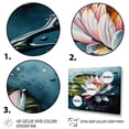 thumbnail image 3 of Designart "Pink Lily Pad" Floral Leaves Wall Art For Bathroom, 3 of 5