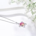thumbnail image 6 of Beautlace Turtle Necklace Sea Turtle Pendant,925 Sterling Silver October Birthstone Gradient Colorful Mermaid Scales Cute Animal Pendant Charm Necklace, 6 of 8