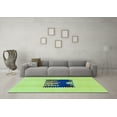 thumbnail image 3 of Ahgly Company Indoor Square Abstract Light Blue Modern Area Rugs, 3' Square, 3 of 4