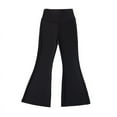 thumbnail image 6 of GigrtiJin Children Teenager Girl's Flare Pants Solid Color High Waist Straight Leg Trousers Versatile Slim Gym Pants 6-16 Years, 6 of 6