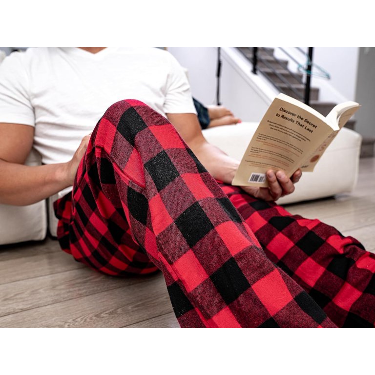 CYZ Men's 100% Cotton Super Soft Flannel Plaid Pajama Pant