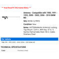 thumbnail image 2 of Antenna - Compatible with 1988, 1991 - 1993, 2000 - 2003, 2006 - 2010 BMW M5 1992 2001 2002 2007 2008 2009, 2 of 2