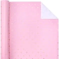 thumbnail image 3 of Papel de regalo para el día de San Valentín, mini rollo, diseño de corazón rosa de lámina dorada dulce para el día de San Valentín, boda, aniversario, cumpleaños, 3 of 4