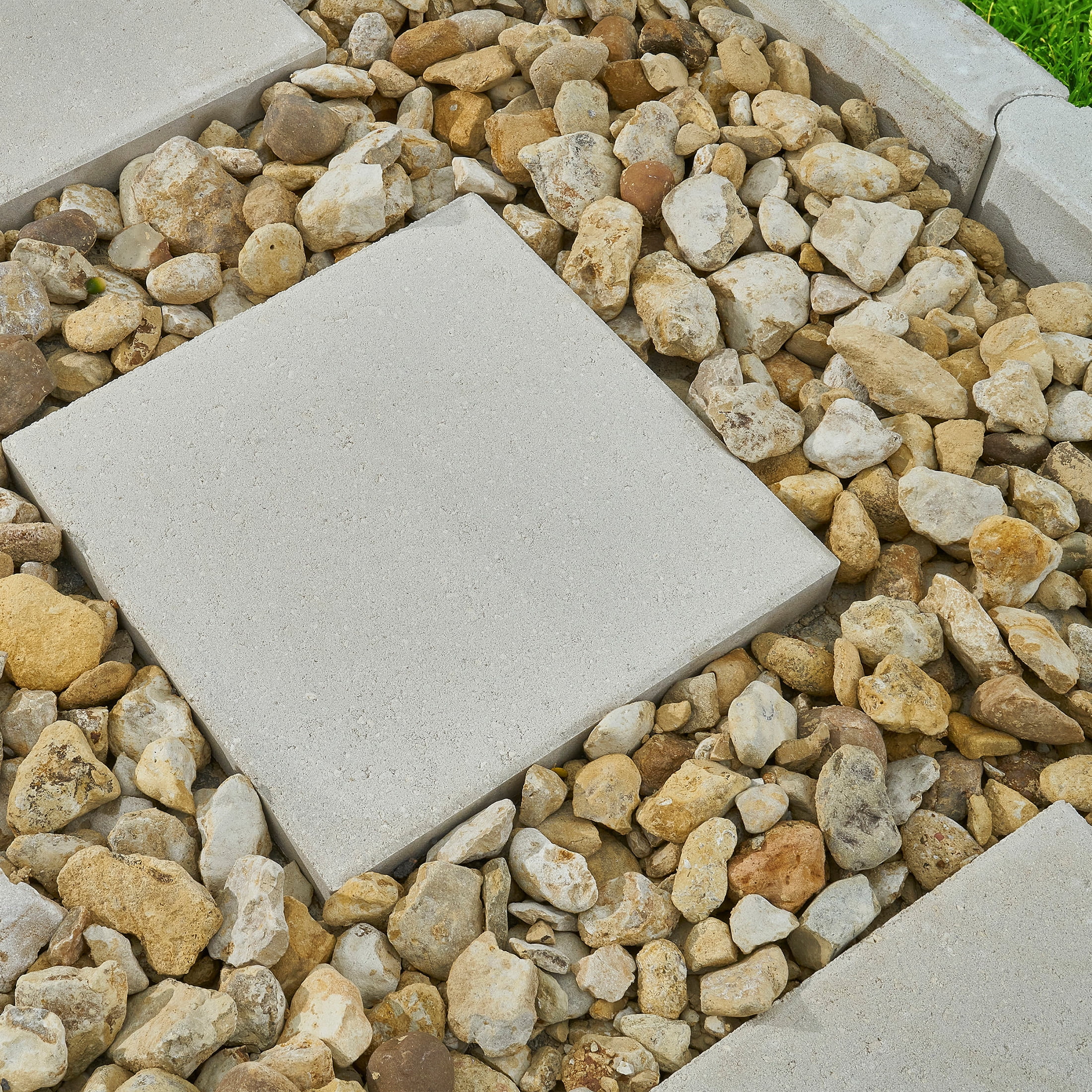 Pavestone 12" Square Limestone (White) Concrete Stepping Stone