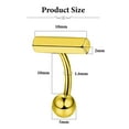 thumbnail image 3 of Designice 14G Belly Button Ring,Gold Navel Rings,Surgical Steel Belly Button Piercing,4 Pcs, 3 of 12