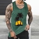 thumbnail image 2 of Camisetas de Tanque de los Hombres Tanque de los Hombres Incolor Gradiente de Impresión Cuello Redondo Correa Delgada Fuga Atrás Regular Casual Deportes Blusas de Tanque, 2 of 5