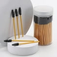 thumbnail image 4 of 100 Pcs Disposable Eyelash Spoolies, Mascara Wands Eyebrow Brushes with Container, Lash Brush for Eyelash Extensions (Gold,Black), 4 of 5