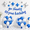 Blue, variant on Birthday Decorations Happy Banner Balloons For Adults