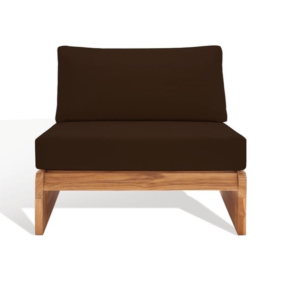 Safavieh Julianne Teak Wood Outdoor Patio Chair in Natural / Brown