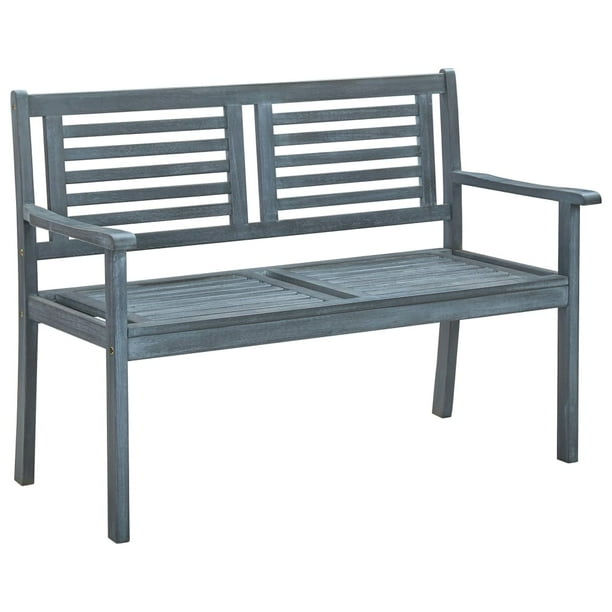2 Seater Garden Bench 47 Gray Solid Eucalyptus Wood Com 2 Seater Garden Bench 47 Gray Solid, Eucalyptus Garden Bench