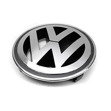 1999 Volkswagen Jetta Muffler Genuine Volkswagen OEM 3C0 853 600 A MQH, Front Grille Emblem CHROME Passat Jetta Tiguan GTI ()