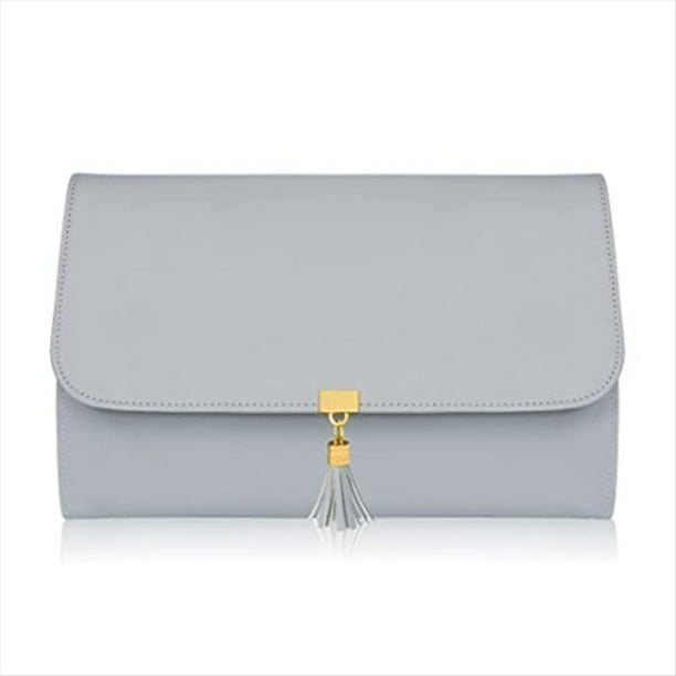 Estuche Organizador de Joyas de Viaje, Rollo de Joyería Impermeable Plegable, Bolsa de Joyería para Mujer para Pendientes, Anillos y Collares
