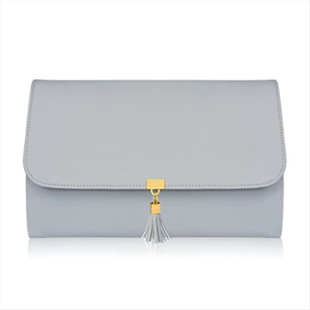 Estuche Organizador de Joyas de Viaje, Rollo de Joyería Impermeable Plegable, Bolsa de Joyería para Mujer para Pendientes, Anillos y Collares
