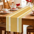 thumbnail image 5 of Table Runners 120 Inches Long Dress Scarves, Vintage Turmeric Yellow Striped Farmhouse Coffee/Dining/Kitchen Table Decor Table Runner for Living Room, Farmhouse Modern Stripes Boho 13x120 Inch, 5 of 9