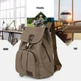 thumbnail image 2 of QYMHOODS Canvas Backpack, Vintage Style Laptop Rucksack for Women Men, School College Travel Daypack, 2 of 4