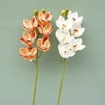 thumbnail image 4 of Decorative Artificial Flower Vivid Pastoral Realistic Cymbidium Fake Flower Home Decor, 4 of 7