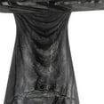 thumbnail image 2 of Nuevo Claudio Modern Marble Stone Side Table in Polished Black Wood Vein, 2 of 2