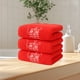 thumbnail image 4 of Juego de toallas de baño de hotel de lujo | Paquete de 3 Algodón | Altamente absorbente, suave, transpirable | Rojo, 29.5x13.4in | Duradero, ecológico, de secado rápido | Toallas Premium Home Wrap, 4 of 6