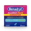 (3 pack) (3 pack) Benadryl Allergy Plus Congestion Ultratabs, Nasal Congestion Relief, Allergy Tablets, 24 Ct