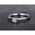 thumbnail image 2 of 1CT Round Cut Lab Created Diamond Women's Engagement Ring 14K White Gold Plated, 2 of 5