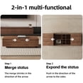 thumbnail image 4 of NessCarsti Mid-Century Modern Farmhouse 47.2-81.8" Expandable Coffee Table, Adjustable Center Table with Large Storage for Living Room, Walnut, 4 of 10