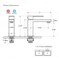 thumbnail image 3 of Bathroom Faucet w/ Deck Plate, 1 handle, 1 or 3 hole Stainless Brushed Nickel, 3 of 7