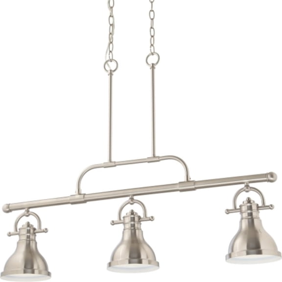 Volume Lighting V1246 3 Light 7" Wide Led Linear Chandelier - Nickel