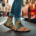thumbnail image 3 of Womens High Top Sneakers PU Leather Running Shoes Non Slip Walking Athletic Tennis Shoes for Women Ankle Boots, 3 of 9