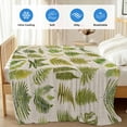 thumbnail image 4 of Green Summer Botanical Cooling Blanket, Lightweight Breathable Summer Throw Blanket with Double Sided Cold Effect, Tropical Plants Farmhouse Picnic Beach Blankets Bed Sheet for Hot Sleepers 30"x40", 4 of 8