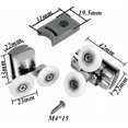 thumbnail image 2 of Ruedas de Ducha Ruedas Arriba y Abajo para Puerta de Ducha Ruedas para Puerta de Ducha de 23 mm Ruedas para Puerta de Ducha Correderas Ruedas para Puerta Corredera de 23 mm 2 Piezas, 2 of 4