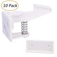 thumbnail image 1 of Cerraduras de gabinete Pestillos de seguridad para niños - Paquete de 10 Gabinetes a prueba de bebés Cerradura de cajón con adhesivo Fácil instalación (Blanco) MFZFUKR ZZY043, 1 of 9
