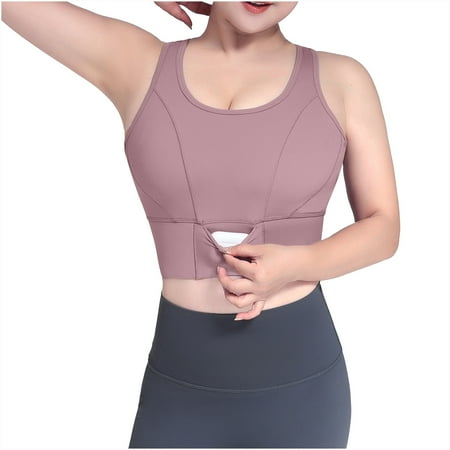 Up to 50% off HAPIMO Discount Sports Bras for Women Cozy Running Padded Bralette Workout Activewear Bra Athletic Vest Stretch Elastic Backless