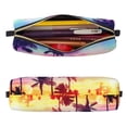 thumbnail image 3 of Ratiio Tropical Palm Tree at Sunset Pattern Leather Pencil Case, Pencil Pouch with Durable Zipper, Compact and Stylish Organizer for Stationery, Art Supplies, Travel Essentials, 3 of 8