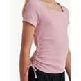thumbnail image 3 of Justice Girls Square Neck Short Sleeve Top, Sizes XS - XLP, 3 of 5