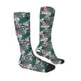 thumbnail image 3 of Fotbe Tropical Leaves print Women's Men's Novelty Crew Socks Cotton Socks Knee High Socks for Walking,Running,Nurses,Pregnancy, 3 of 9